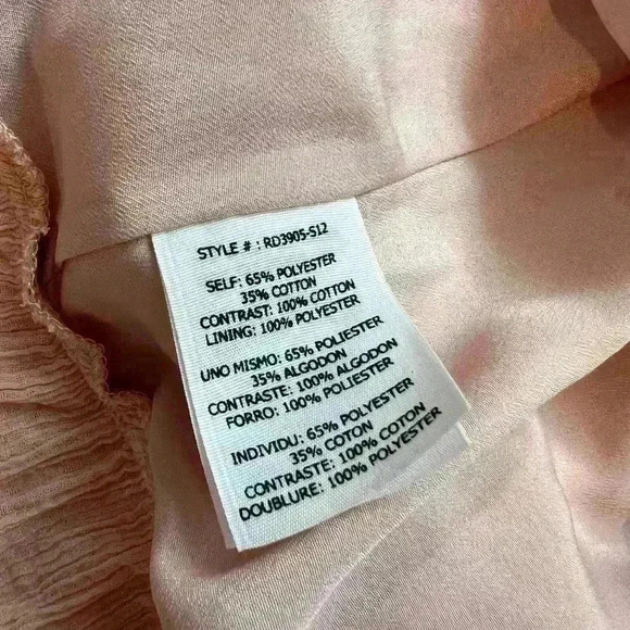 RYU Women's Boho Flowy Mini dress Tan crochet top with lace detailing fairycore - Picture 9 of 13